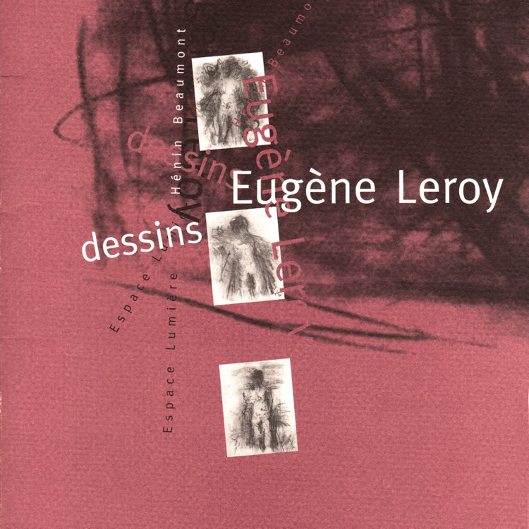 graphisme de catalogue d'une exposition de dessins d'Eugène Leroy