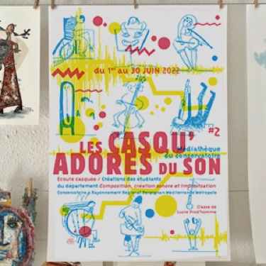 affiche département créations sonores des étudiants du conservatoire de Perpignan