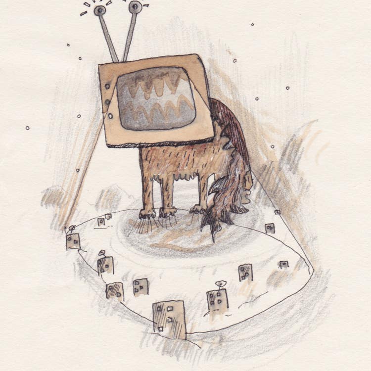 mine de plomb, café, aquarelle