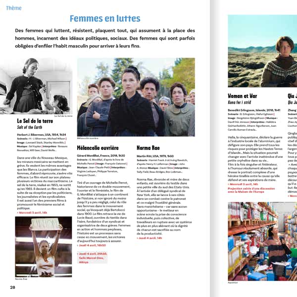 mise en page de catalogue de festival