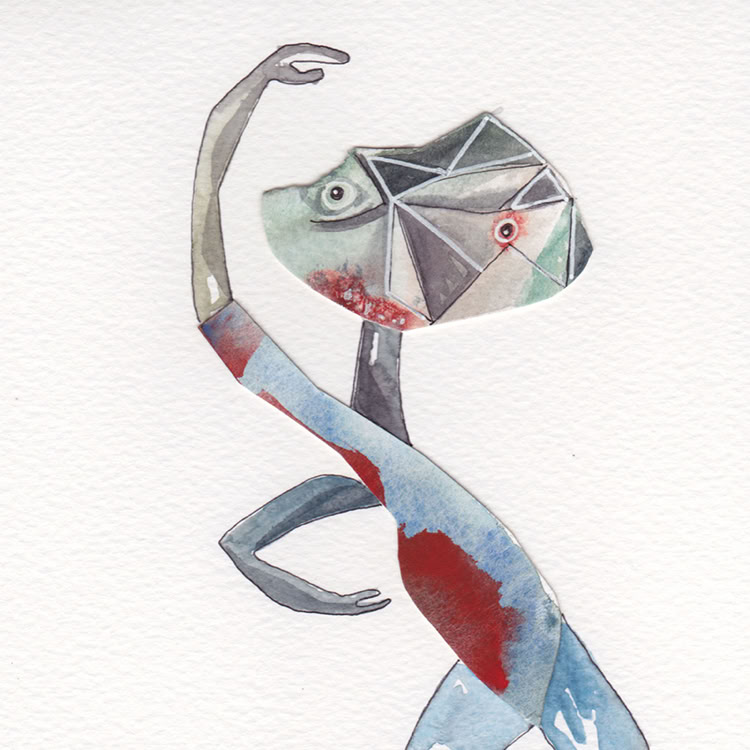 collage, techniques mixtes, aquarelle