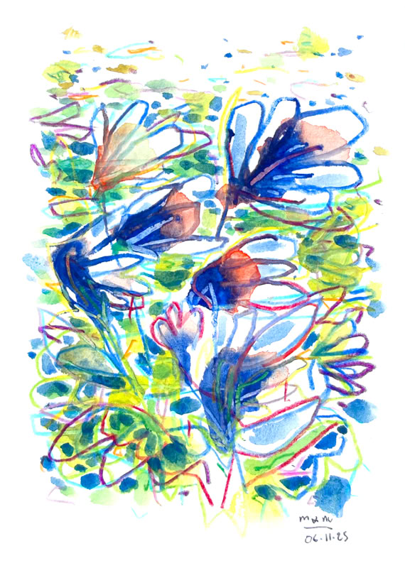 bestiaire manu clabecq, tecniques mixtes