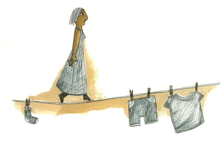mine de plomb, café, aquarelle