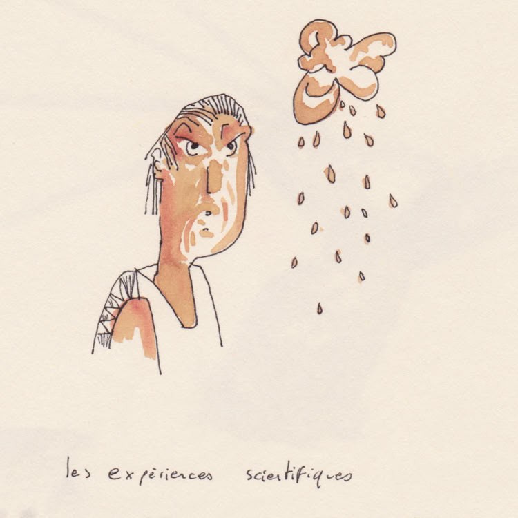 mine de plomb, café, aquarelle