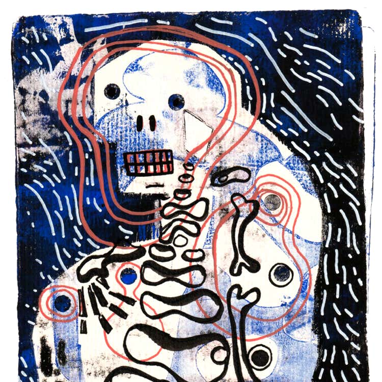 bestiaire manu clabecq, tecniques mixtes