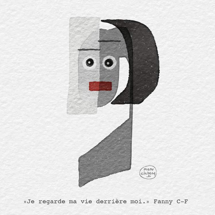 portrait caligraphique, manu clabecq