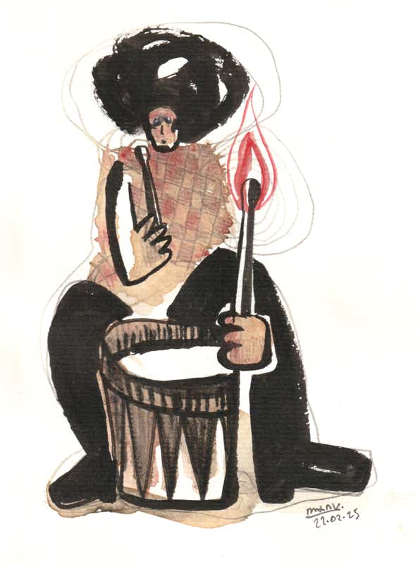 bestiaire manu clabecq, tecniques mixtes