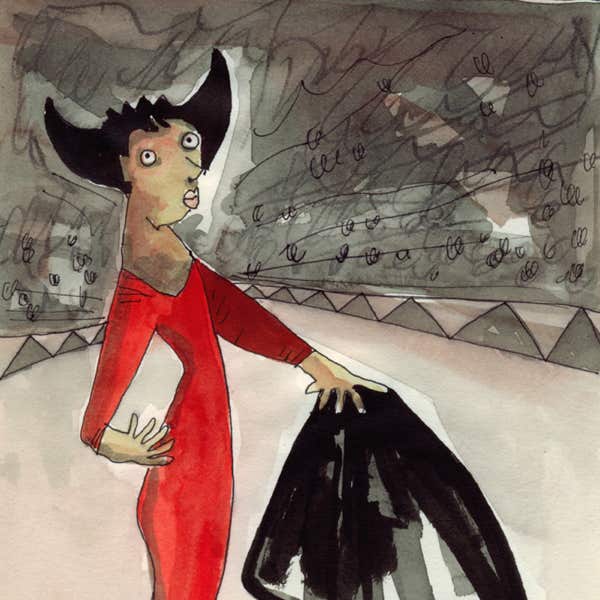 torero, manu clabecq, aquarelle et encre de Chine
